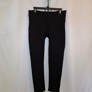 Emilio Pepe Black Geometric  Ankle-Length Women's Pants Size Medium